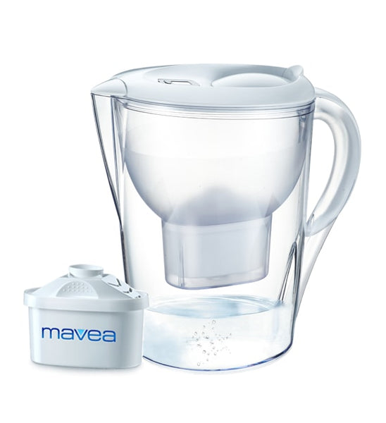 Aquavero Water Filter Pitcher, Aspen White